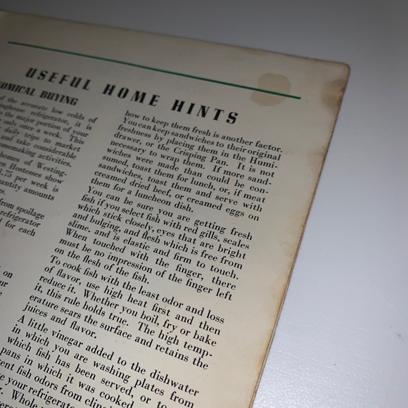 ☀️VTG 1940'S WESTINGHOUSE Refrigerator Recipe Book Cookbook Instruction Guide - Picture 2 of 13